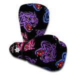 Colorful Tiger Head Pattern Print Boxing Gloves