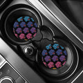 Colorful Tiger Head Pattern Print Car Coasters