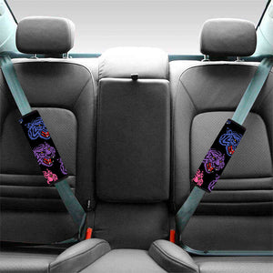 Colorful Tiger Head Pattern Print Car Seat Belt Covers