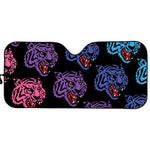 Colorful Tiger Head Pattern Print Car Sun Shade