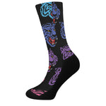 Colorful Tiger Head Pattern Print Crew Socks