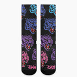 Colorful Tiger Head Pattern Print Crew Socks