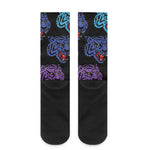 Colorful Tiger Head Pattern Print Crew Socks