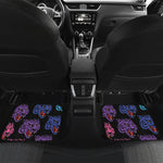 Colorful Tiger Head Pattern Print Front and Back Car Floor Mats