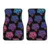 Colorful Tiger Head Pattern Print Front Car Floor Mats