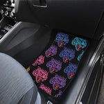 Colorful Tiger Head Pattern Print Front Car Floor Mats
