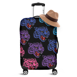 Colorful Tiger Head Pattern Print Luggage Cover