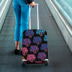 Colorful Tiger Head Pattern Print Luggage Cover