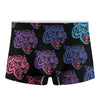 Colorful Tiger Head Pattern Print Men's Boxer Briefs