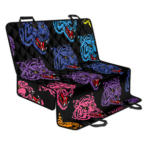 Colorful Tiger Head Pattern Print Pet Car Back Seat Cover