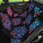 Colorful Tiger Head Pattern Print Pet Car Back Seat Cover