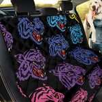 Colorful Tiger Head Pattern Print Pet Car Back Seat Cover