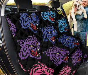 Colorful Tiger Head Pattern Print Pet Car Back Seat Cover