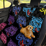 Colorful Tiger Head Pattern Print Pet Car Back Seat Cover