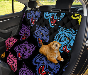 Colorful Tiger Head Pattern Print Pet Car Back Seat Cover