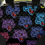 Colorful Tiger Head Pattern Print Pet Car Back Seat Cover