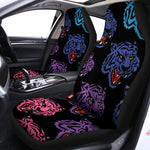 Colorful Tiger Head Pattern Print Universal Fit Car Seat Covers