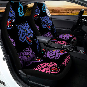 Colorful Tiger Head Pattern Print Universal Fit Car Seat Covers
