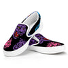 Colorful Tiger Head Pattern Print White Slip On Shoes