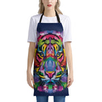 Colorful Tiger Portrait Print Apron