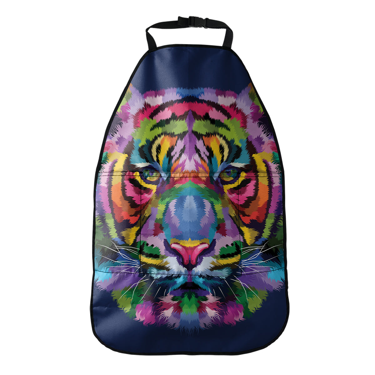 Colorful Tiger Portrait Print Car Seat Organizers