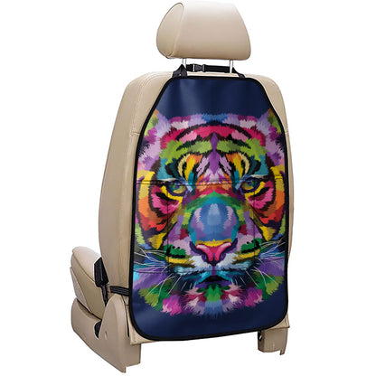 Colorful Tiger Portrait Print Car Seat Organizers
