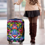 Colorful Tiger Portrait Print Luggage Cover