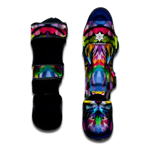 Colorful Tiger Portrait Print Muay Thai Shin Guard