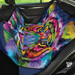 Colorful Tiger Portrait Print Pet Car Back Seat Cover