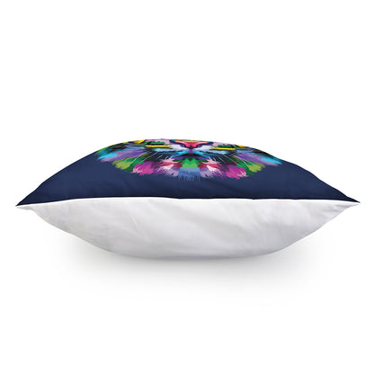 Colorful Tiger Portrait Print Pillow Cover