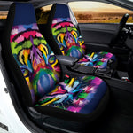 Colorful Tiger Portrait Print Universal Fit Car Seat Covers