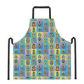 Colorful Tiki Pattern Print Apron