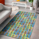 Colorful Tiki Pattern Print Area Rug