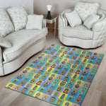 Colorful Tiki Pattern Print Area Rug