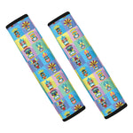 Colorful Tiki Pattern Print Car Seat Belt Covers