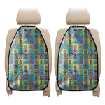 Colorful Tiki Pattern Print Car Seat Organizers