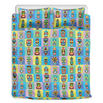 Colorful Tiki Pattern Print Duvet Cover Bedding Set