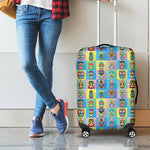Colorful Tiki Pattern Print Luggage Cover
