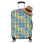 Colorful Tiki Pattern Print Luggage Cover