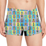 Colorful Tiki Pattern Print Men's Boxer Briefs
