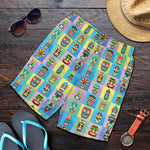 Colorful Tiki Pattern Print Men's Shorts