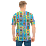 Colorful Tiki Pattern Print Men's T-Shirt