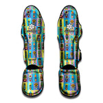 Colorful Tiki Pattern Print Muay Thai Shin Guard