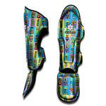 Colorful Tiki Pattern Print Muay Thai Shin Guard