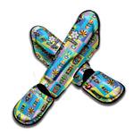 Colorful Tiki Pattern Print Muay Thai Shin Guard