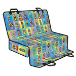 Colorful Tiki Pattern Print Pet Car Back Seat Cover