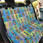 Colorful Tiki Pattern Print Pet Car Back Seat Cover