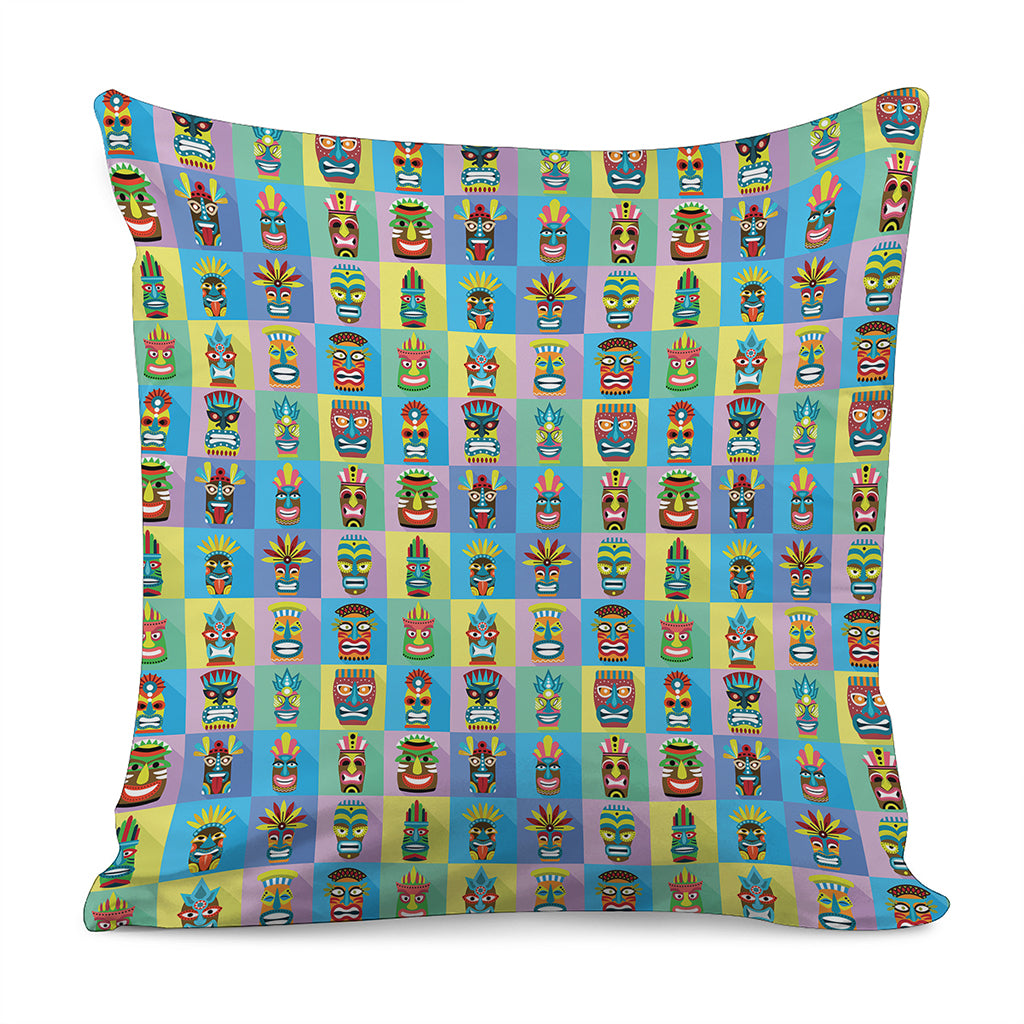 Colorful Tiki Pattern Print Pillow Cover