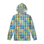 Colorful Tiki Pattern Print Pullover Hoodie