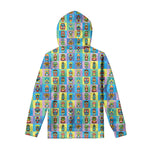 Colorful Tiki Pattern Print Pullover Hoodie